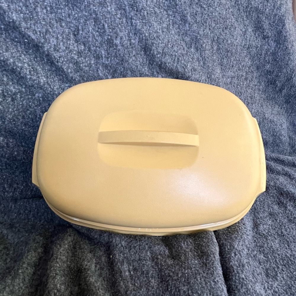 Vintage Tupperware 4pc Rice/Veggie Steamer Harvest Gold